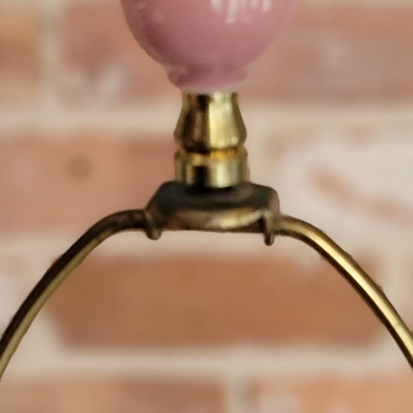 Vintage Mid Century Urn Style Pink Porcelain Table Lamp Signed Fragonard - Picture 10 of 12